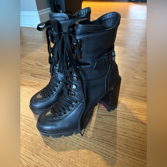 Christian Louboutin Macadamia 100 leather boots EU 37 - Picture 2 of 12